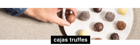 caja de trufas de chocolate