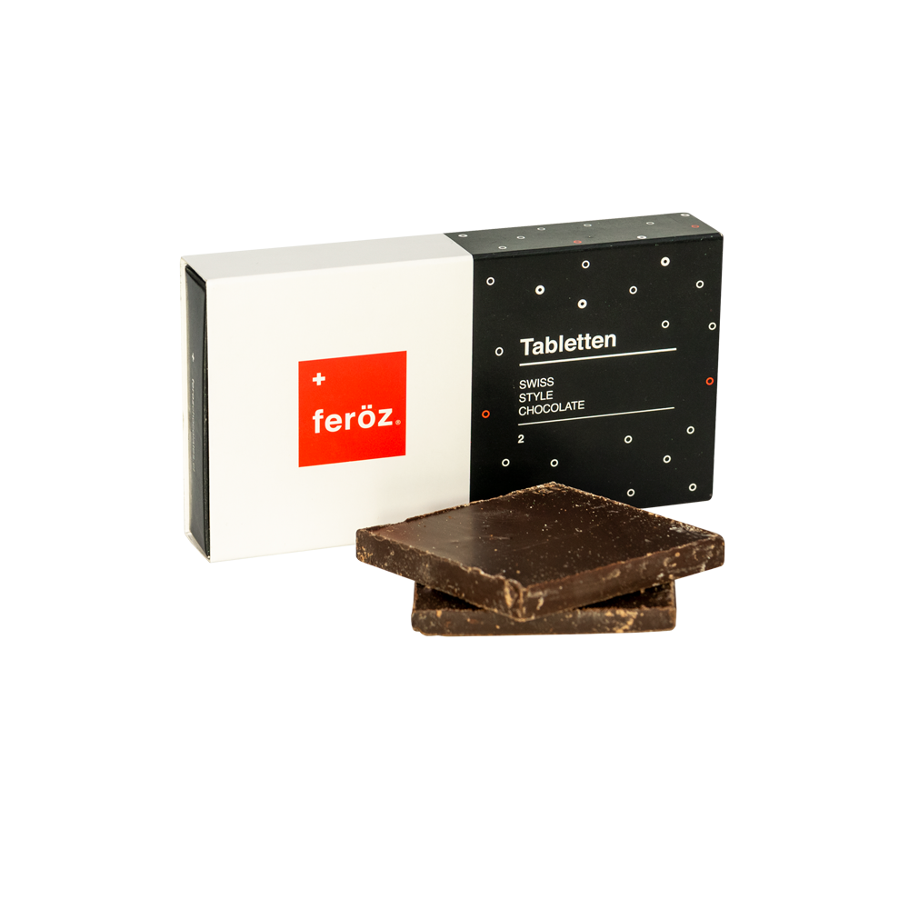 Tabletten Bitter 70%. - 60 g.